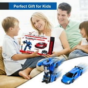 Carsky Remote Control Car for Kids, 1:18 Transform Robot Toys, 2.4Ghz 360°Rotating RC Stunt Race Car Toys for Kids Boys 5-8