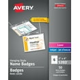 thumbnail image 1 of Avery Hanging Name Badge kit for Laser and Inkjet Printers, 3" x 4" - 5393, 1 of 6