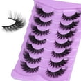 thumbnail image 5 of False Eyelashes Fairy Cat Eye Lashes Mink Fox Eye Lashes Wispy Dramatic Eyelashes 20mm Fake Lashes 7 Pairs Pack, 5 of 18