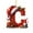 C, variant on Kbndieu Initial Ornaments Christmas Tree Decorations, Christmas Letter Ornaments for Christmas Tree, Christmas Hanging Decor A