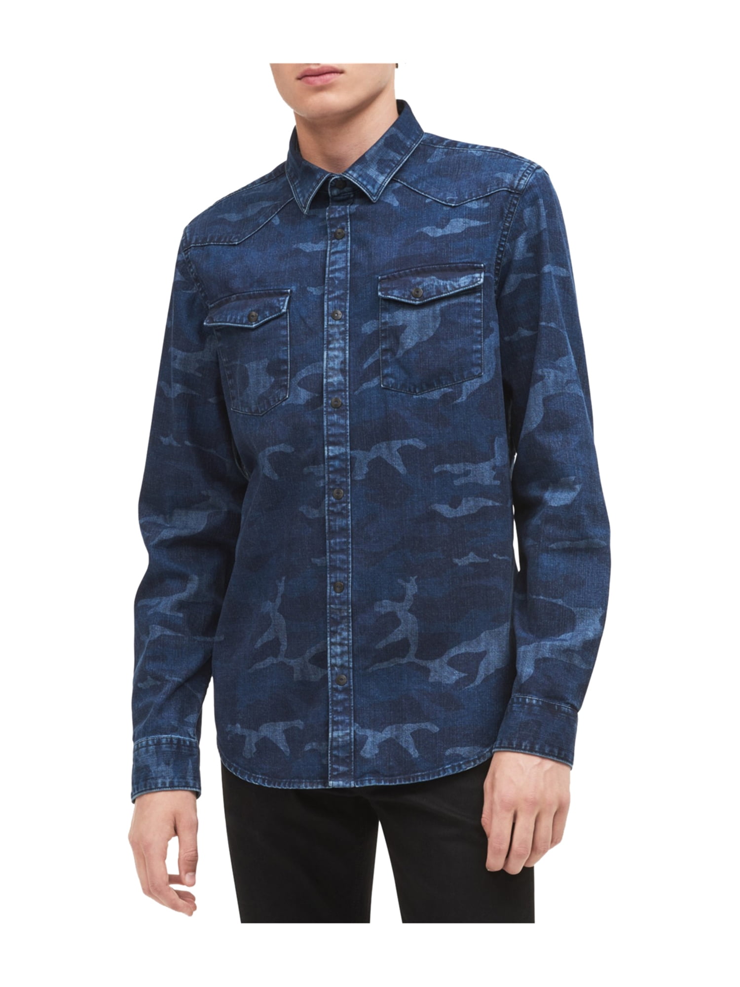 denim button up mens