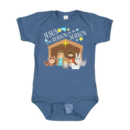 

Inktastic Jesus is the Reason for the Season Christmas Nativity Gift Baby Boy or Baby Girl Bodysuit