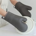 thumbnail image 5 of Silicone Oven Gloves for Baking and Grilling, Heat Resistant Kitchen Gloves with Non-Slip Grip, Reusable Microwave and BBQ Protective Gloves, 1 Pair, 5 of 5
