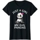 thumbnail image 1 of Playera para Mujer Sólo una Chica que Ama Pandas - Camiseta de Panda, 1 of 7