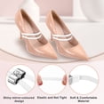 thumbnail image 3 of Uxcell 4 Pairs High Heels Shoe Straps, Rhinestone Elastic Shoe Straps Heels Detachable Ankle Straps Replacement Shoelace Crystal for Women Loose Slippers Sandals, Transparent, 3 of 7