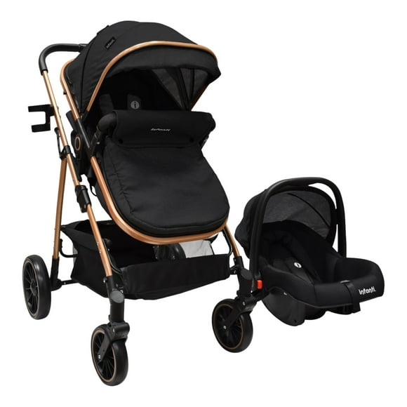 Carriola Sistema De Viaje Welly Convertible A Bambineto Negro