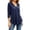 Navy Tops, variant on Htigea 3/4 Sleeve Tunic Hoodies for Women Drawstring Hooded V-Neck Tops Solid Color Soft Comfortable Fall Pullover Shirts Black S