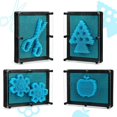 thumbnail image 4 of 3D Clone Pin Art Classic Pin Sculpture Board for Adults Plastic Hand Face Model (Light Blue), 4 of 5