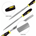 thumbnail image 5 of Precision Hand File Tools, Needle File Set for Metal, Jewelry, Wood Shaping; Durable and Precise File Teeth High Carbon Steel, Soft Rubberized Handle for Non-Slip Grip, 6 Pieces, 5 of 5