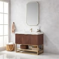 thumbnail image 5 of Mahon 42G" Bath Vanity in North American Deep Walnut with White Grain Stone Top, 5 of 6