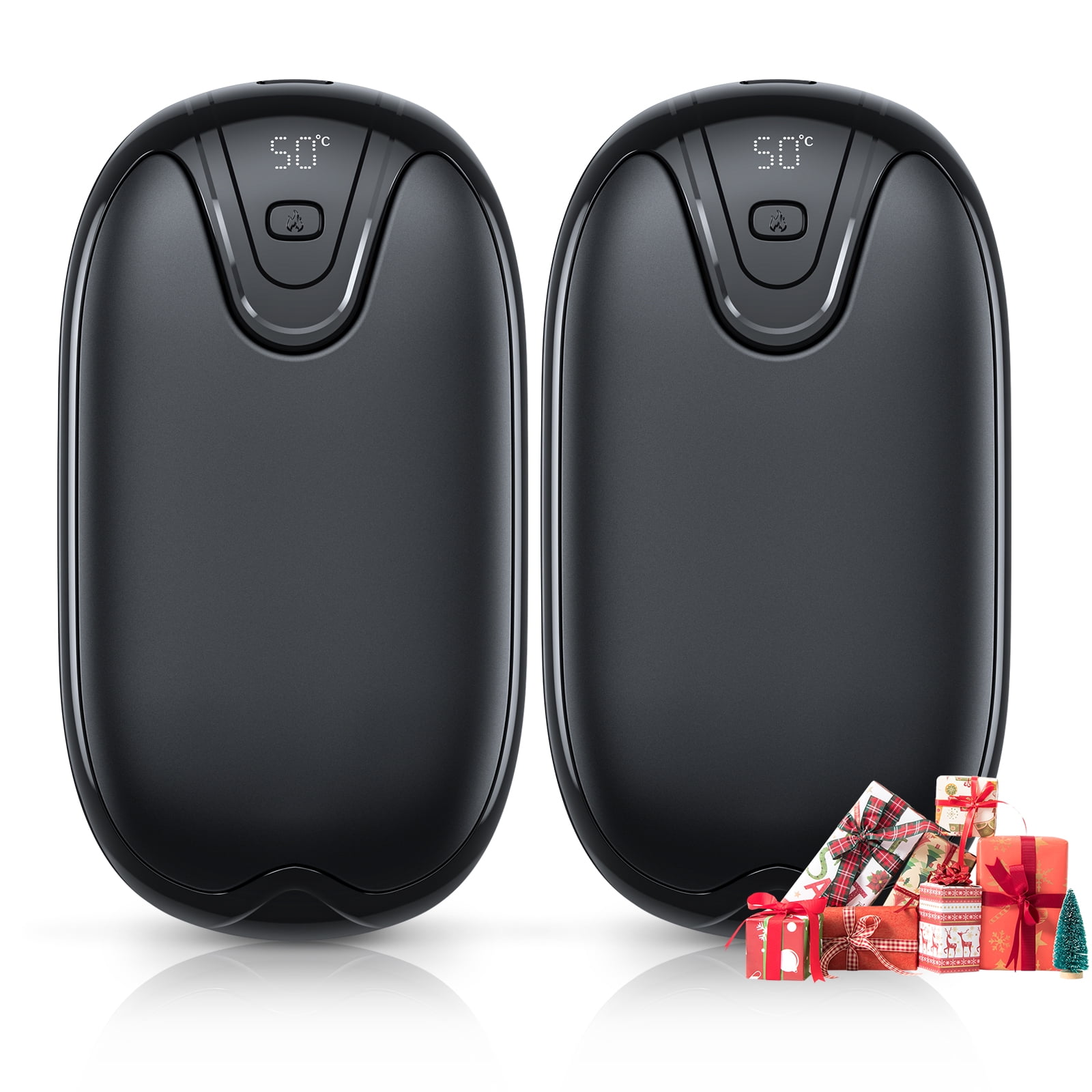 Rechargeable Electric Hand Warmers 2 Pack – 6000mAh (3000mAh Each), Portable USB Heater For Camping Hiking, Gift