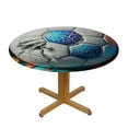 thumbnail image 3 of PIKWEEK  Wall Soccer Round Fitted Tablecloth  Fitted Table Cloth for Round Table Waterproof Wipeable Round Elastic Table Cloth Circular Table Cover with Elastic Edge, 3 of 7