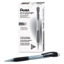 Pentel of America  0.5 mm Champ Mechanical Pencil, Translucent Black Barrel - 24 Per Pack