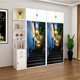 thumbnail image 5 of (77x200cm,Vista nocturna del edificio) Etiqueta de la puerta Efecto Trompe l'oeil 3D Interior PVC Pegatinas de pared para decoración de la pared Sala de estar Cocina Dormitorio Baño Papel pintado, 5 of 5