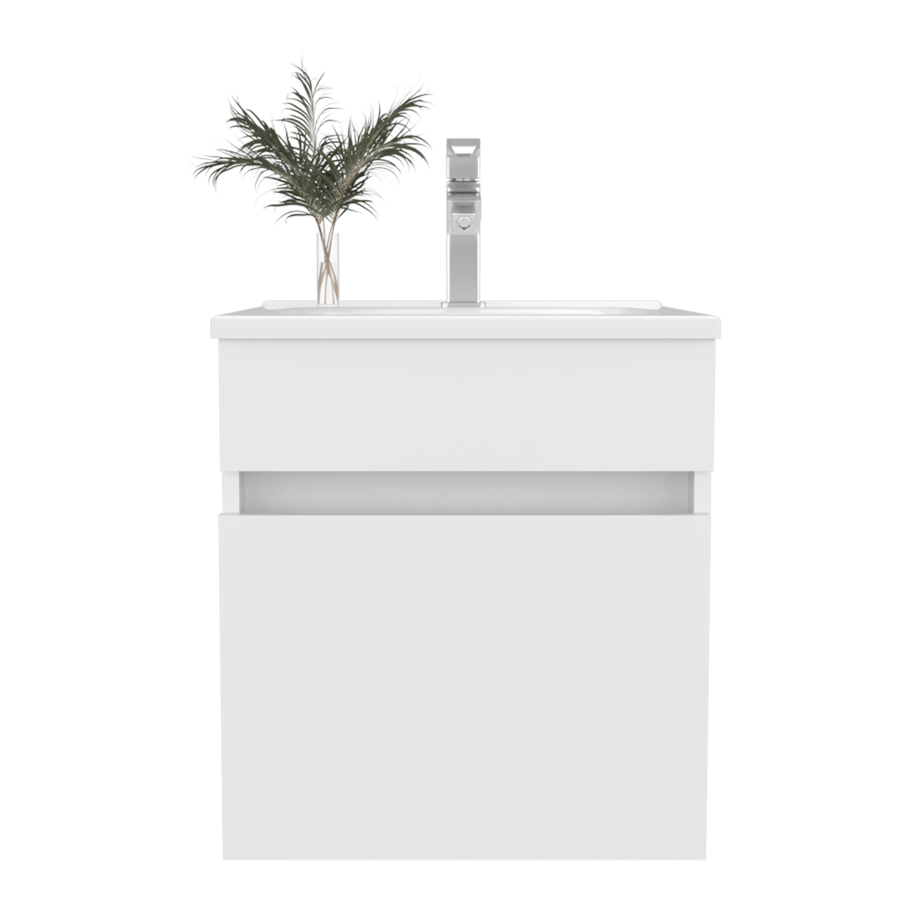 Vanity With Sink, Bathroom Vanity with Sink, 1 Door, White, White Bathroom Vanity,Engineered Wood Single Sink Vanity, Bath & Faucets Bathroom Vanities