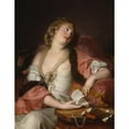 thumbnail image 2 of Auguste Bernard d’Agesci 19x24 Black Ornate Framed Double Matted Museum Art Print Titled: Lady Reading the Letters of Heloise and Abelard (C. 1780), 2 of 5