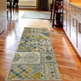thumbnail image 3 of Ambesonne Bohemian Decorative Rug Carpet, Ethnic Mosaic Look Designs, 2' 5" x 7' 5", Dark Yellow Pale Teal, 3 of 3
