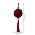 thumbnail image 3 of DefiDgd 3.15inch Christmas Flocked Ball with Tassel Adorned,Embossed Velvet Hanging Ball Decor for Christmas Tree Wall Window Wedding Holiday Party Home Ornament, 3 of 6