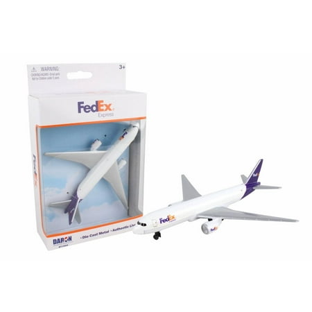 Fedex Single Plane, White with Purple - Daron RT1044 - Diecast Model Toy