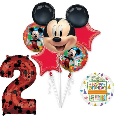Mickey Mouse Party Supplies 2nd Birthday Clubhouse Balloon Bouquet Decorations