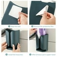thumbnail image 3 of 2 In 1 Paper Towel & Garbage Bags Dispenser Wall Mounted No-drilling Paper Towel Holder Bathroom Toilet Tissue Dispenser Home Kitchen Paper Extraction Dispenser, 3 of 8