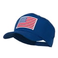 thumbnail image 2 of White American Flag Patched Cap - Royal OSFM, 2 of 5