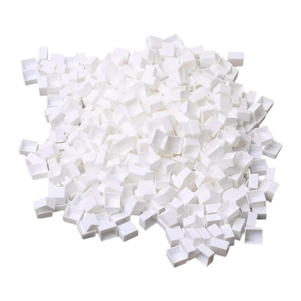 100x Pastillas de acuarela vacías, medias pastillas de pintura, cajas ligeras para pintar Borrar 1.5x1.9x0.5cm