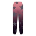 thumbnail image 4 of Girls Joggers Pants with Pockets Gradient Color Stars Printed Sweatpants Cinch Bottom Loose Wide Leg Trosuers (9-10 Years, Navy), 4 of 5