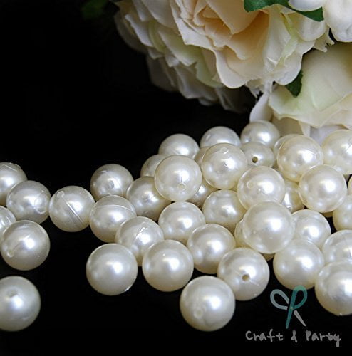 Ivory  1 Pound pack 10mm Loose Pearls Table Decor Vase Filler 