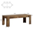thumbnail image 2 of Tribesigns 6.5 ft Conference Table, 78.74-inch Long Rectangular Meeting Table for 6-8 People, Dark Brown, 2 of 9