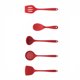 thumbnail image 4 of Juego de utensilios de cocina de silicona antiadherente Bewildely 5 piezas color rojo, 4 of 6