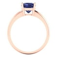 thumbnail image 4 of Clara Pucci 14K Rose Gold 2ct Tanzanite Solitaire Ring for Women, 4 of 7
