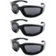 thumbnail image 1 of 3 Pair Motorcycle Riding Glasses Padding Goggles Uv Protection Dustproof Windproof Motorcycle Sunglasses For Outdoor Actives, 1 of 4