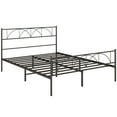 thumbnail image 1 of HOMCOM Queen Bed Frame Metal Platform Bed Frame with Headboard Steel Slat, 1 of 10