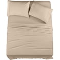 thumbnail image 1 of Juego de sábanas tamaño queen Utopia Bedding, microfibra, arena suave, 4 unidades, 1 of 7
