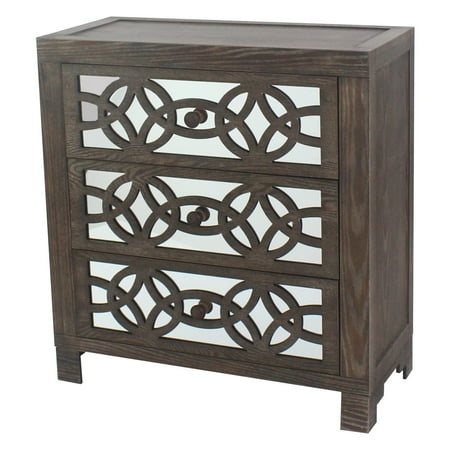 River Of Goods Glam Slam 3 Drawer Mirrored Chest