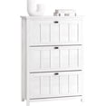 thumbnail image 1 of SoBuy 3 Flip-Drawers Shoe Cabinet Shoe Rack Shoe Storage Cupboard Organizer Unit FSR162-W, 1 of 8