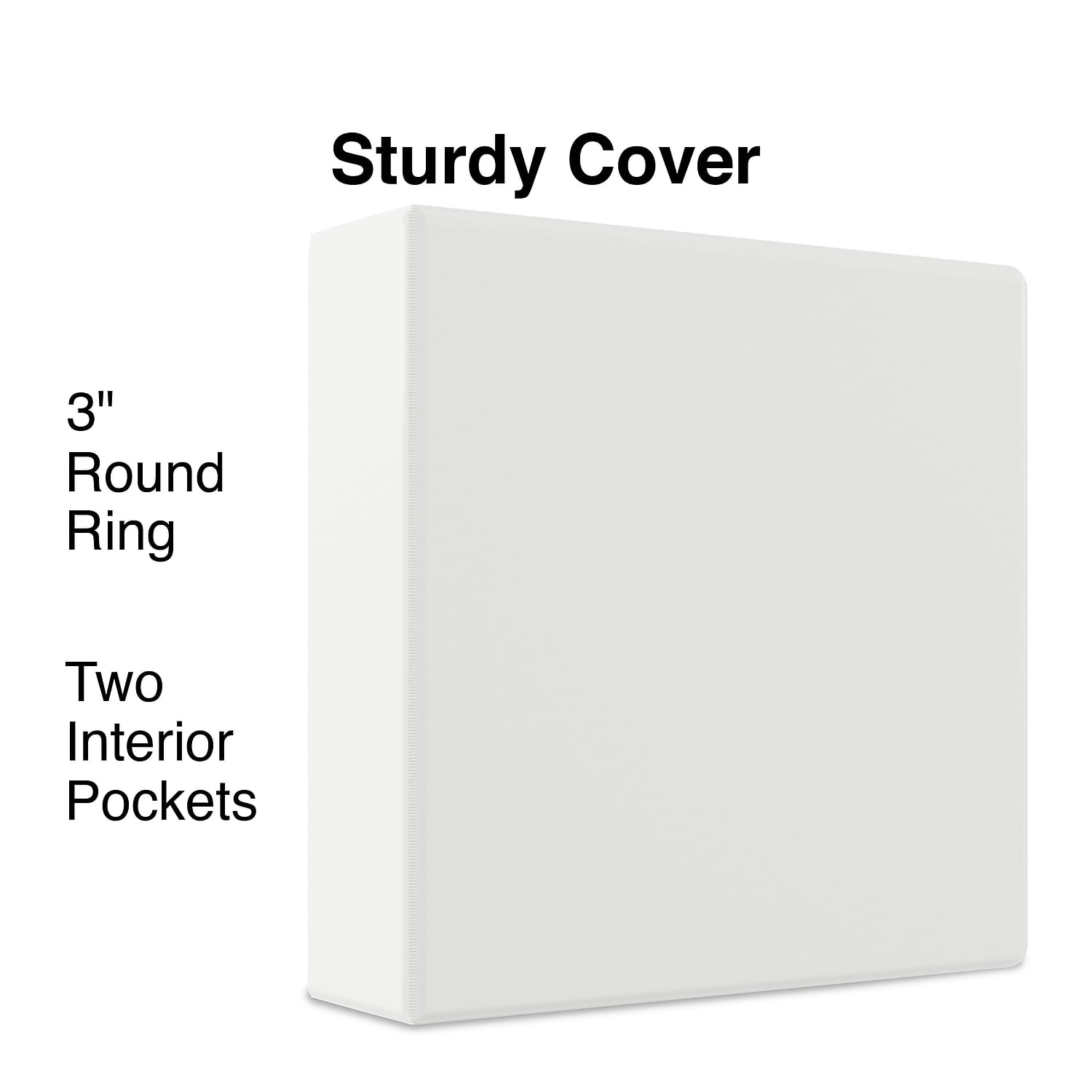 Staples Economy 3" 3-Ring View Binders White 12/Carton 23743/21691VS