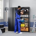thumbnail image 2 of Metal Garage Storage Cabinet with 2 Doors and 4 Adjustable Shelves - 71" Steel Lockable File Cabinet,Locking Tool Cabinets for Office,Home,Garage,School,Gym, 2 of 17