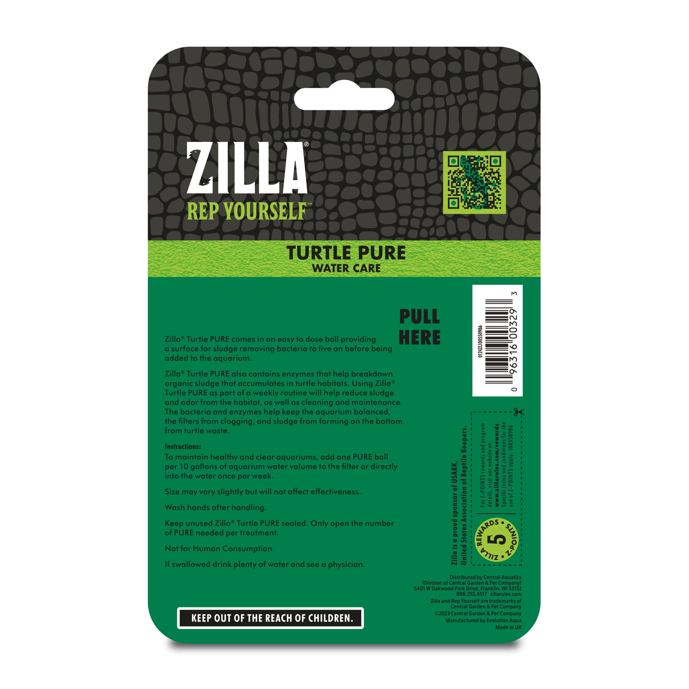 Zilla Turtle Pure Turtle Water Care, Aquarium Water Conditioner,  4 Count
