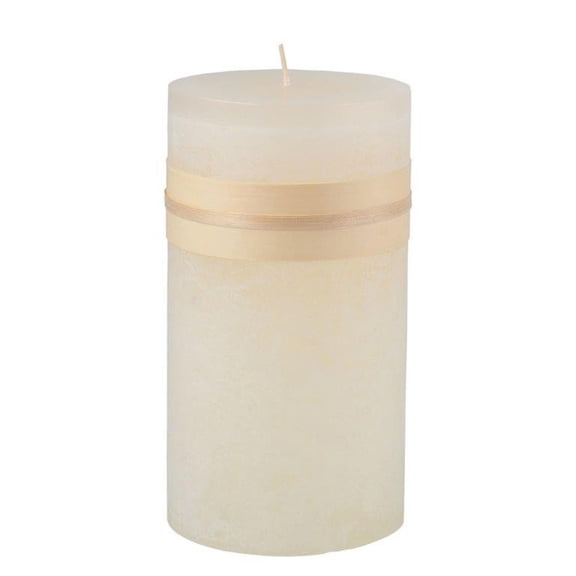 Whitehurst Cylindrical Accent Pillar Candle - 6" - Cream