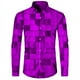 thumbnail image 1 of Camisa de hombre serie de colores rojo amarillo gris patrón botón solapa tendencia de moda suave y cómoda otoño nuevo estilo, 1 of 6