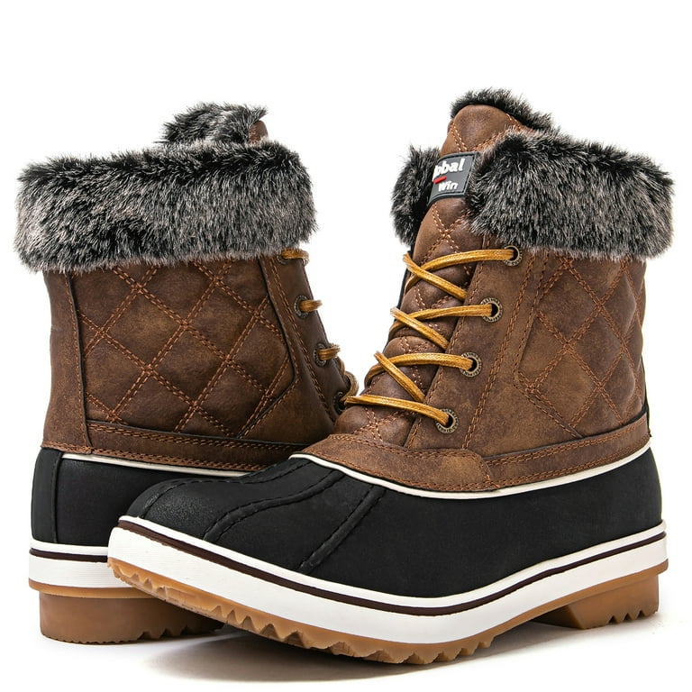 Globalwin Women s Snow Boots Winter Boots For Women Brown 6M