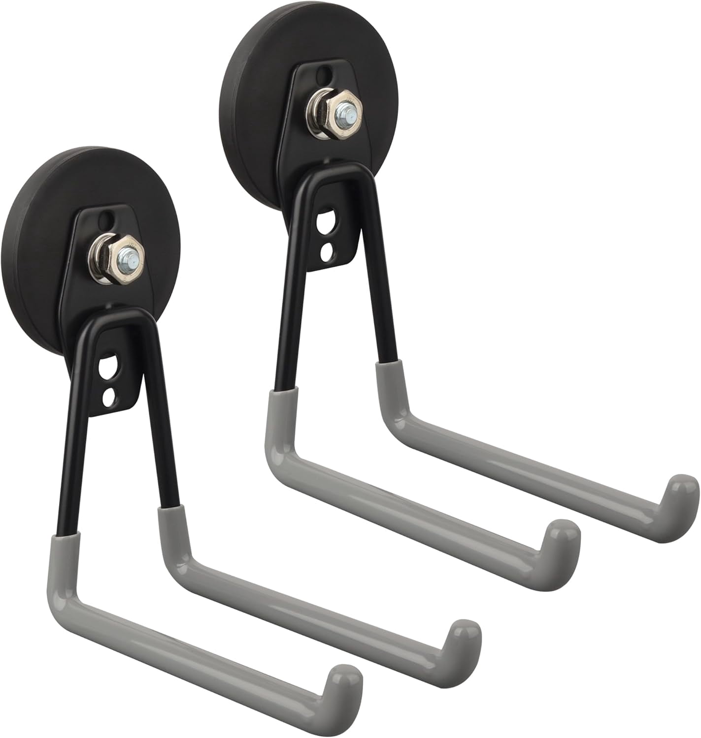 RGHJAR-Magnetic Garage Hook, Cordless Drill Hooks Heavy Duty,Power Tool Organizer,Large Manget with Hooks for Workshop Organization,2 Pack Hook for Drill,Garden Tool(Gray)