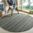 thumbnail image 2 of SAFAVIEH Organic Emmeline Striped Jute Area Rug, Blue, 6' x 6' Round, 2 of 10
