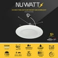 thumbnail image 2 of NuWatt 5/ 6'' LED Recessed Retrofit Low Profile Disk Downlights, E26 Base, 5000K Daylight, 6PK, 2 of 9