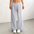 thumbnail image 2 of Womens Sweatpants Elastic Waist Baggy Soft Comfy Active Casual Snow Pants Womens Light Ashy Xl, 2 of 8