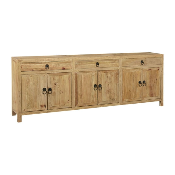 Manor Born 905-inch Sideboard with 3 Shelves, Rustic Brown