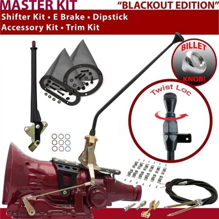 American Shifter C4 Shifter Kit Black 16 in. E Brake Cable Clamp Trim Kit Dipstick for F2190