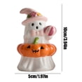 thumbnail image 2 of Summerween Whimsical Ghost Ornament, With Striped Party Hat And Sunglasses, Lighthearted Decor for Tiered Trays, Shelves and Patio Spaces, 2 of 5